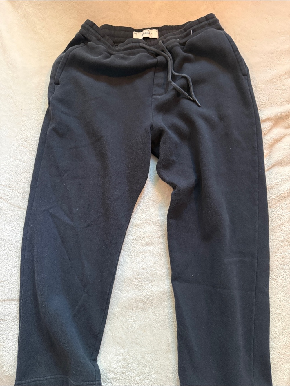 Hollister Men's Black Sweatpants with Drawstring